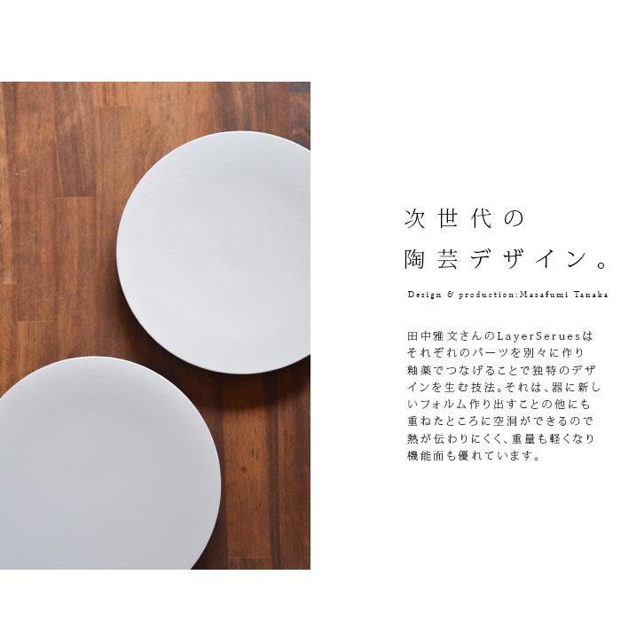 和食器 Layer.series Flat plate 7 作家「田中雅文」